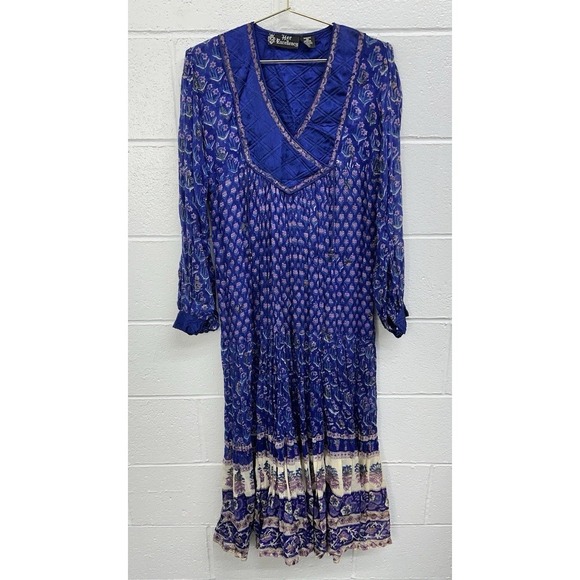 indian cotton gauze dress Kashiti Dress: Retro Green L and hidden pockets A summer staple! 1970s/80s Indian